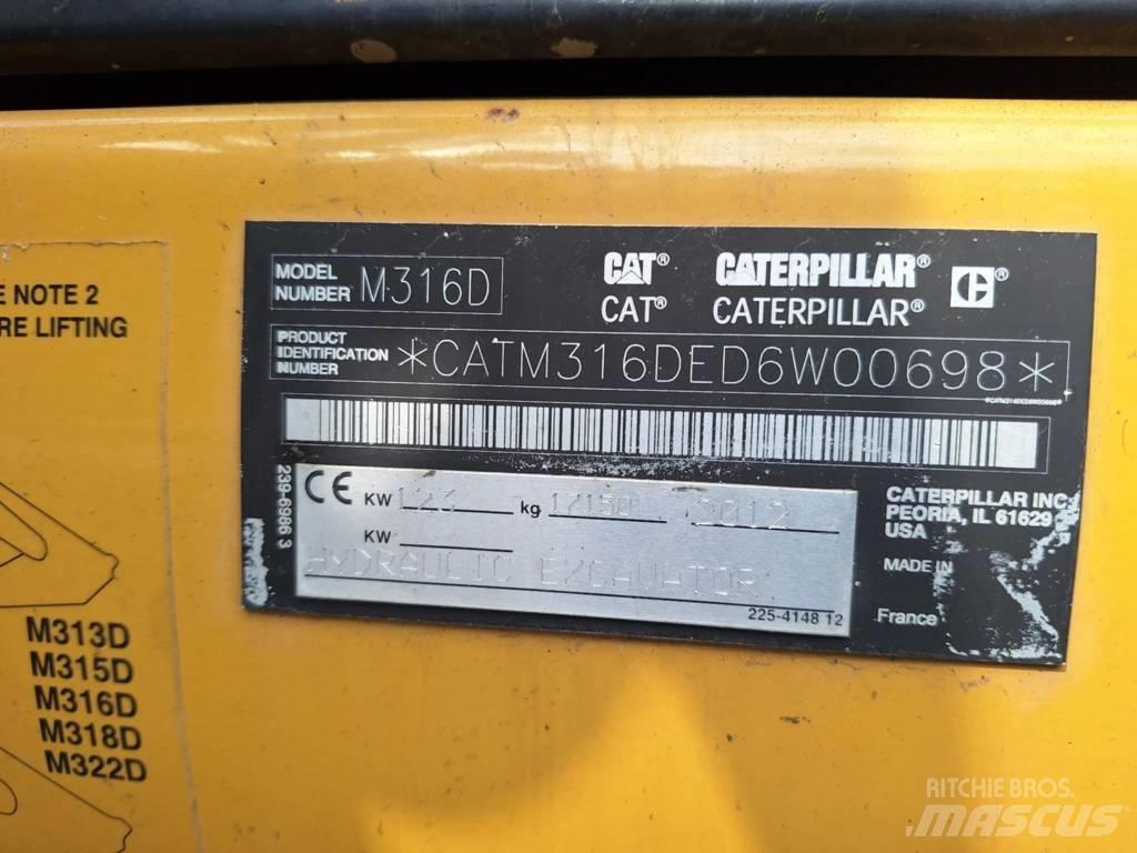CAT M 316 D Gumikerekes kotrók