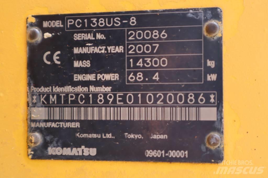 Komatsu PC138US-8 Lánctalpas kotrók