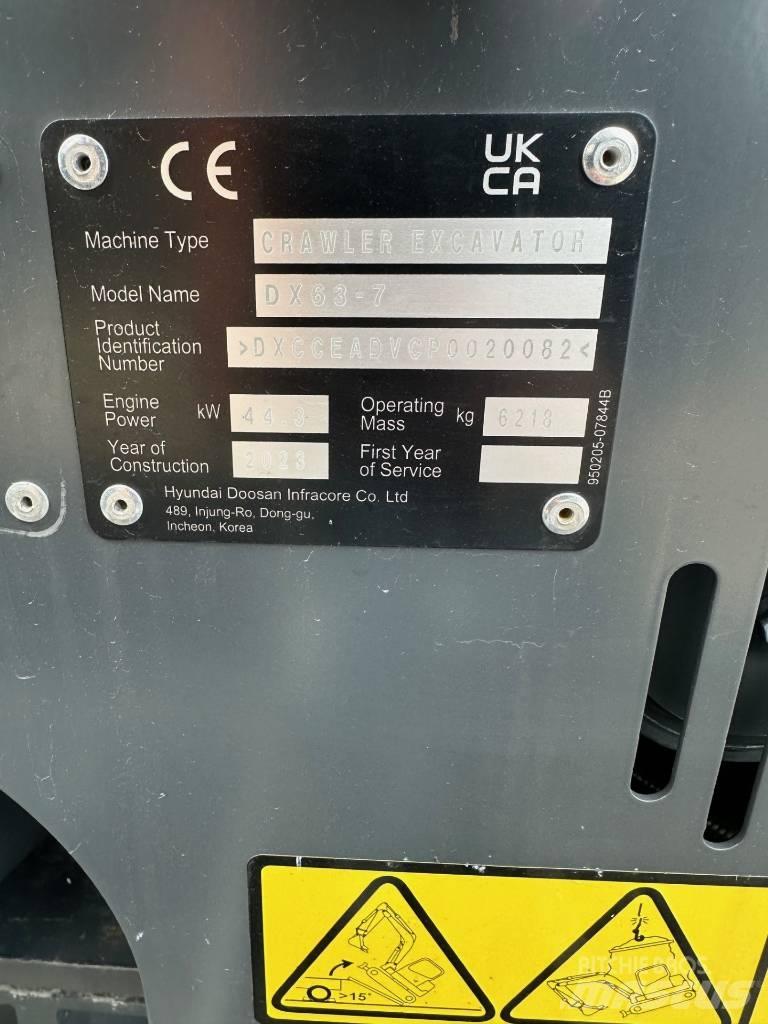 Develon DX 63-7 Mini kotrók < 7t