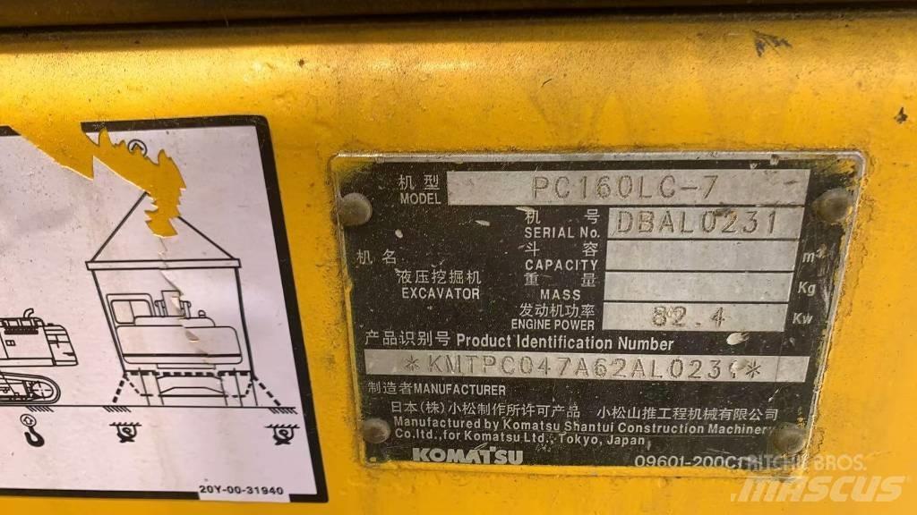 Komatsu PC 160 LC Lánctalpas kotrók