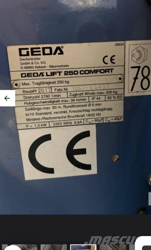 Geda Comfort 250 Csörlők, emelőberendezések és anyagmozgató liftek