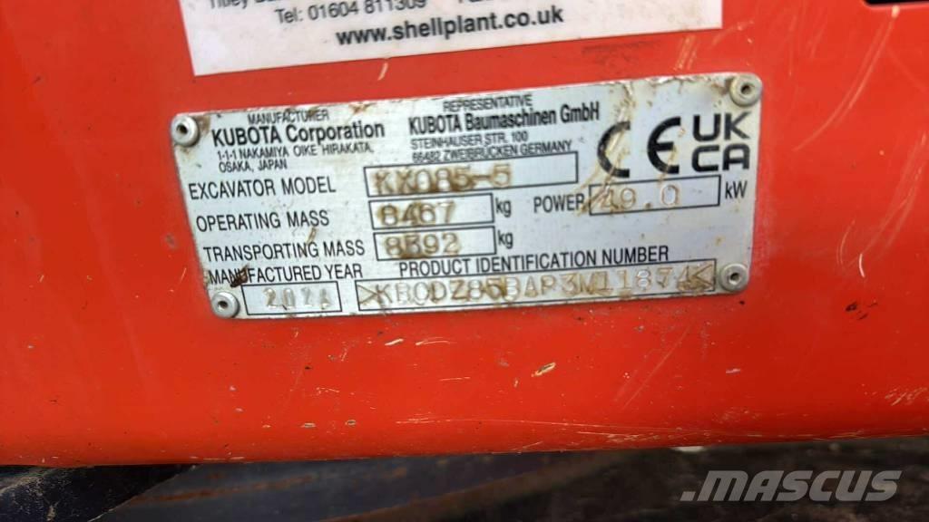 Kubota KX 080-5 Közepes (midi) kotrók 7 t - 12 t