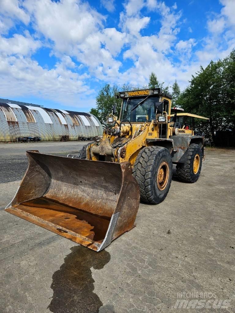 Hanomag 55 D Gumikerekes homlokrakodók