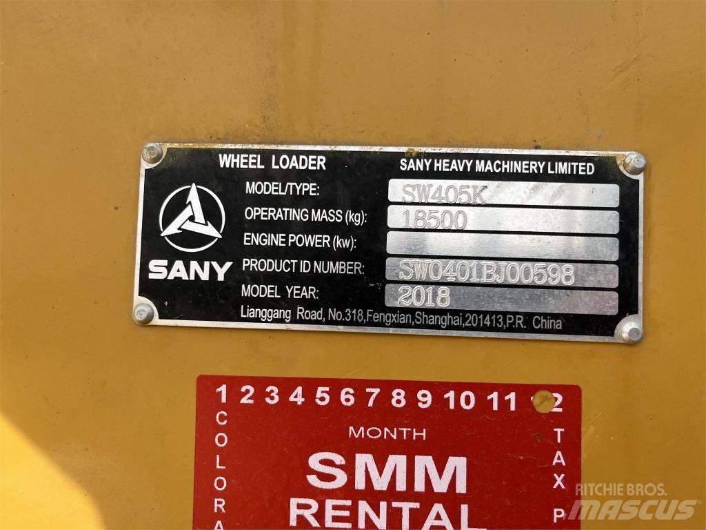 Sany SW405K Gumikerekes homlokrakodók