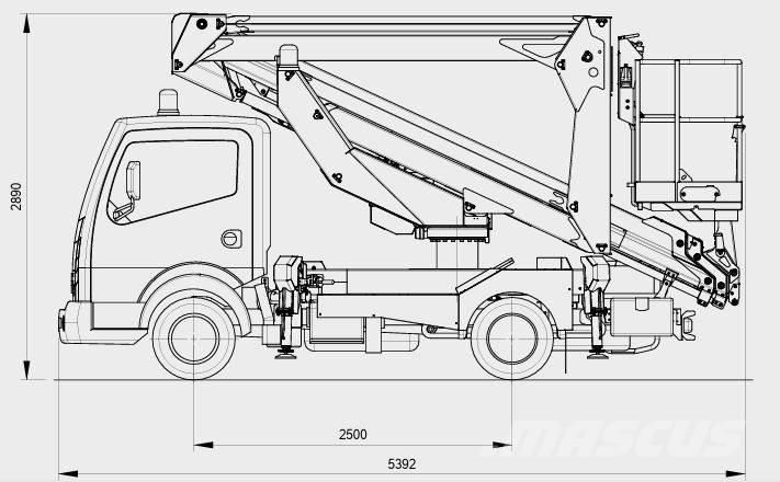 Palfinger P 240 AXE Teherautóra szerelt emelők és állványok