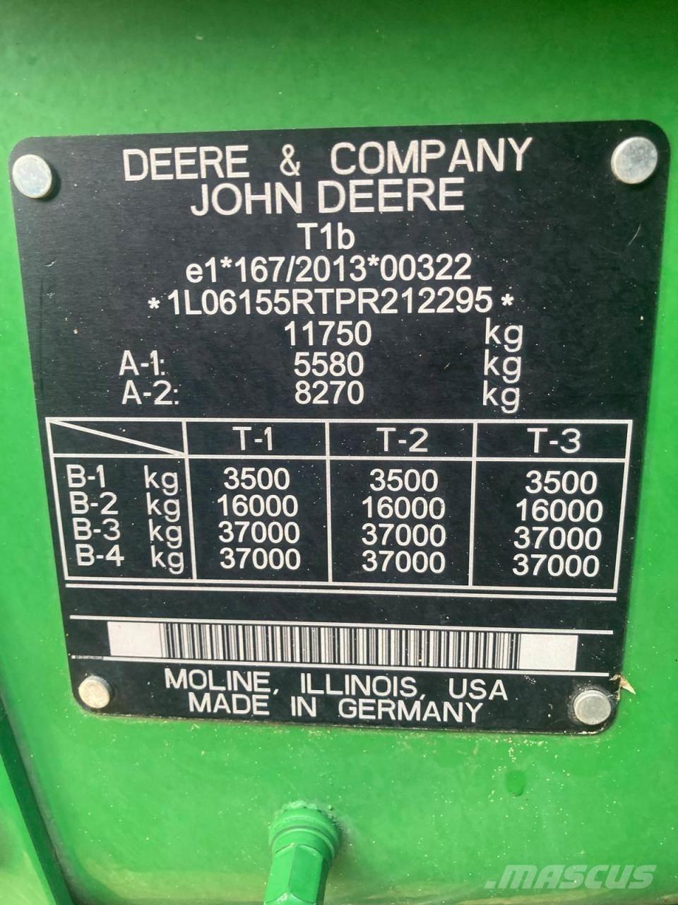 John Deere 6R 155 Traktorok