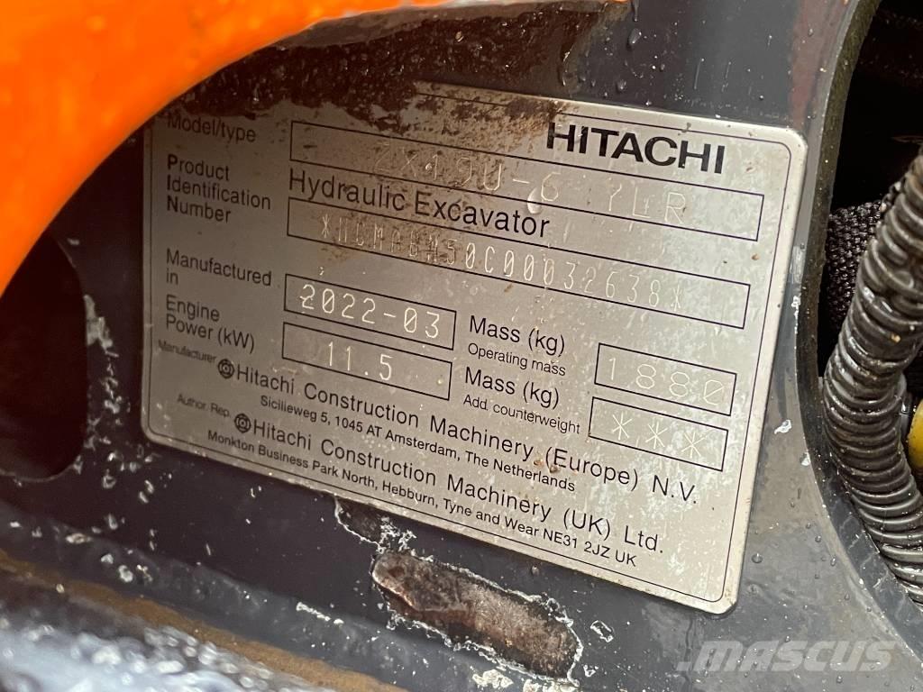 Hitachi ZX 19 U-6 Mini kotrók < 7t