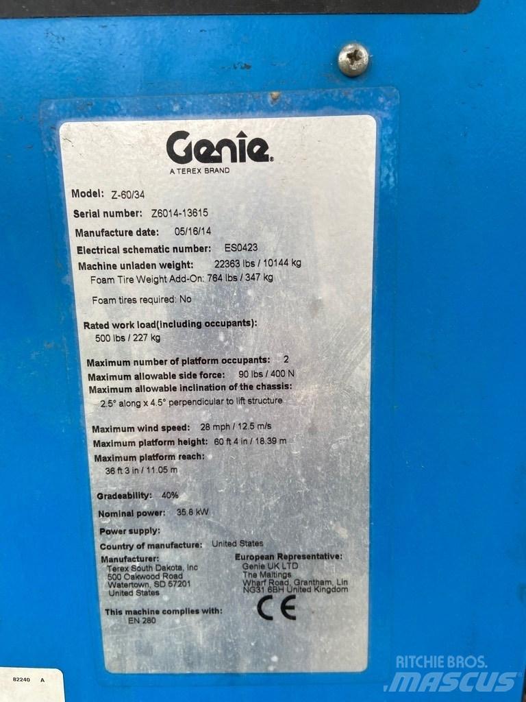 Genie Z 60/34 RT Karos emelők