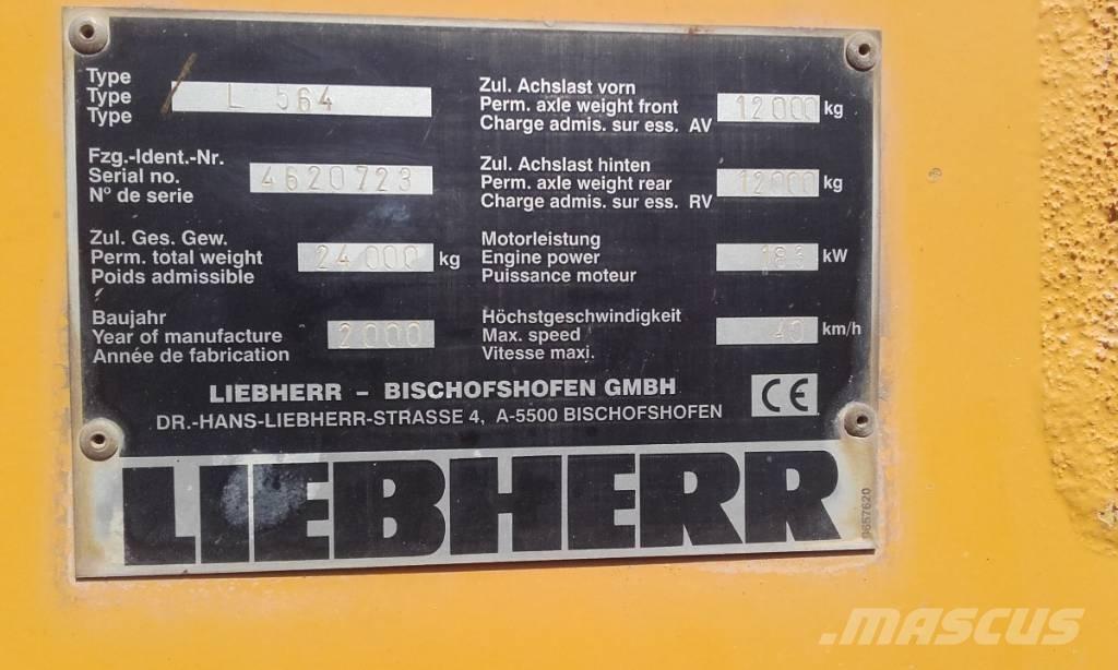 Liebherr L 564 Gumikerekes homlokrakodók