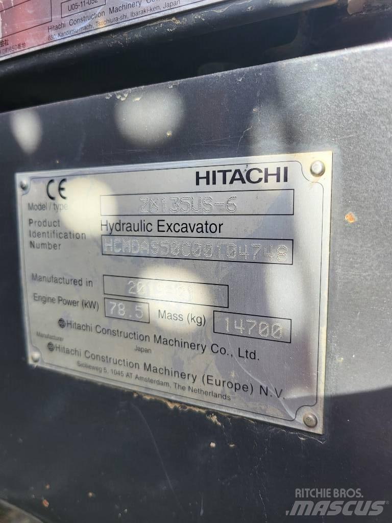 Hitachi ZX 135 US-6 Lánctalpas kotrók