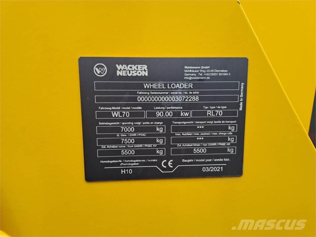 Wacker Neuson WL70 Gumikerekes homlokrakodók