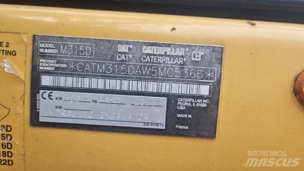 CAT M 315 D Gumikerekes kotrók