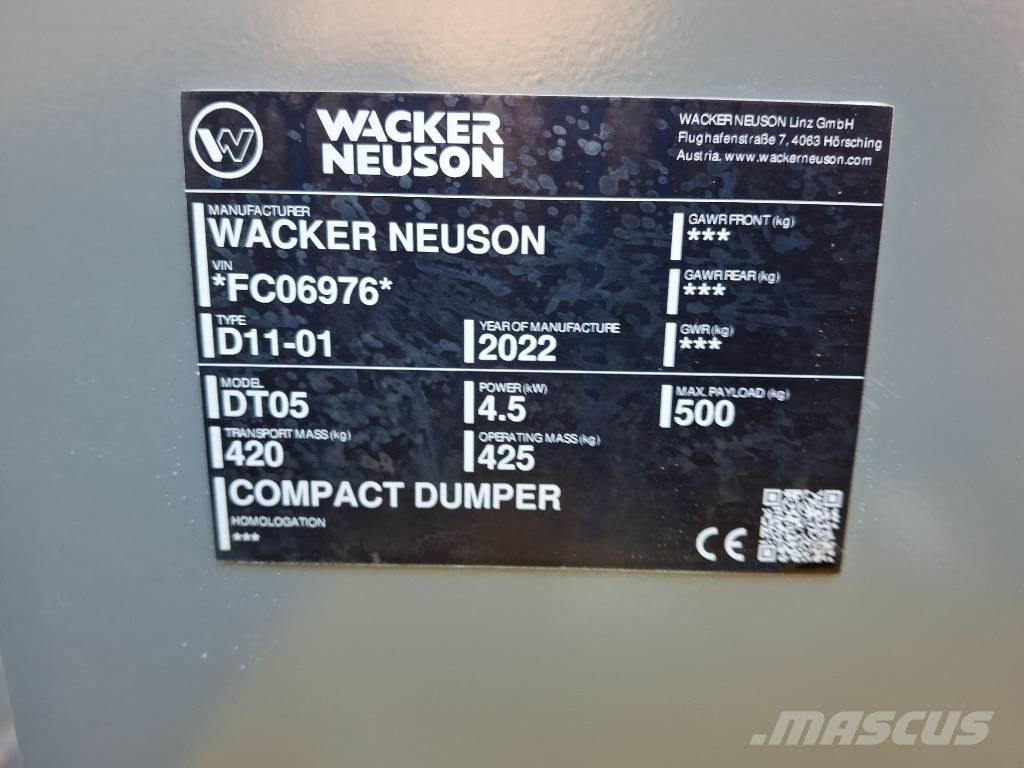 Wacker Neuson DT 05 Lánctalpas dömperek