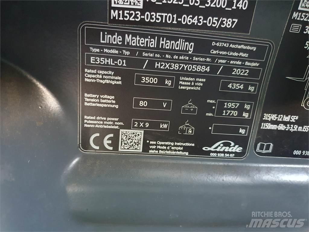 Linde E35HL Elektromos targoncák