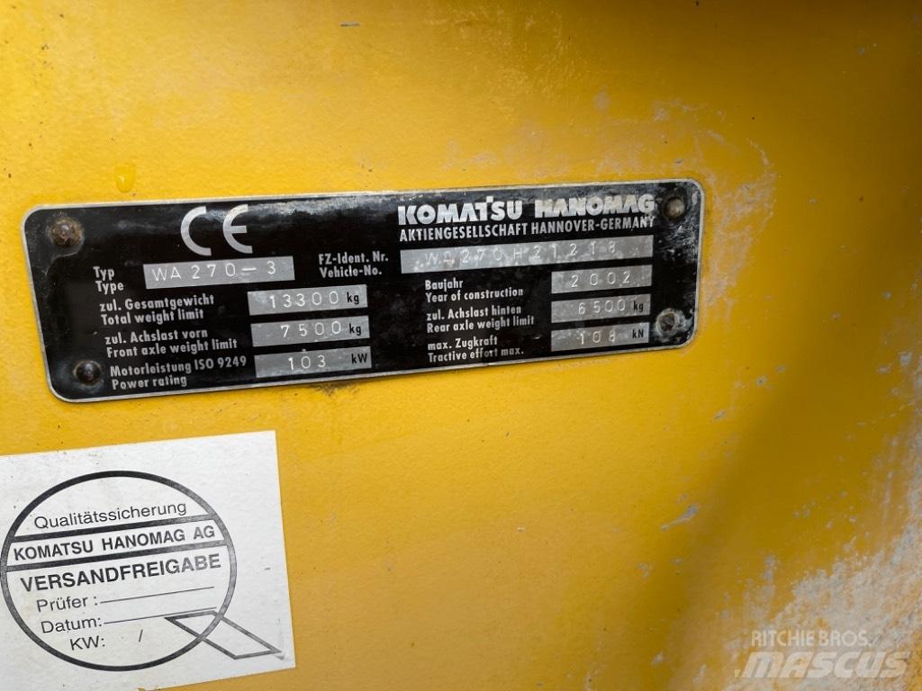 Komatsu WA 270-3 Gumikerekes homlokrakodók