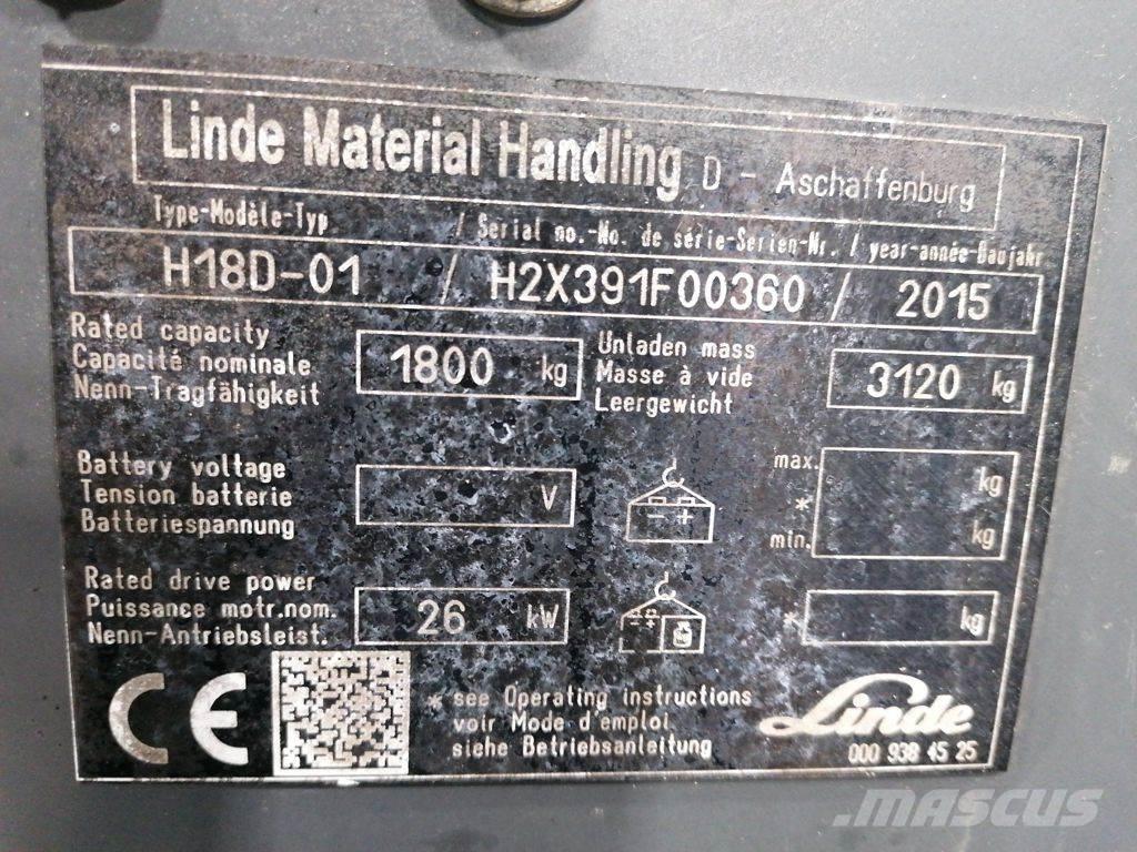 Linde H18D-01 Gázüzemű targoncák
