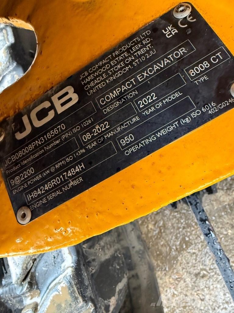 JCB 8008 CTS Mini kotrók < 7t