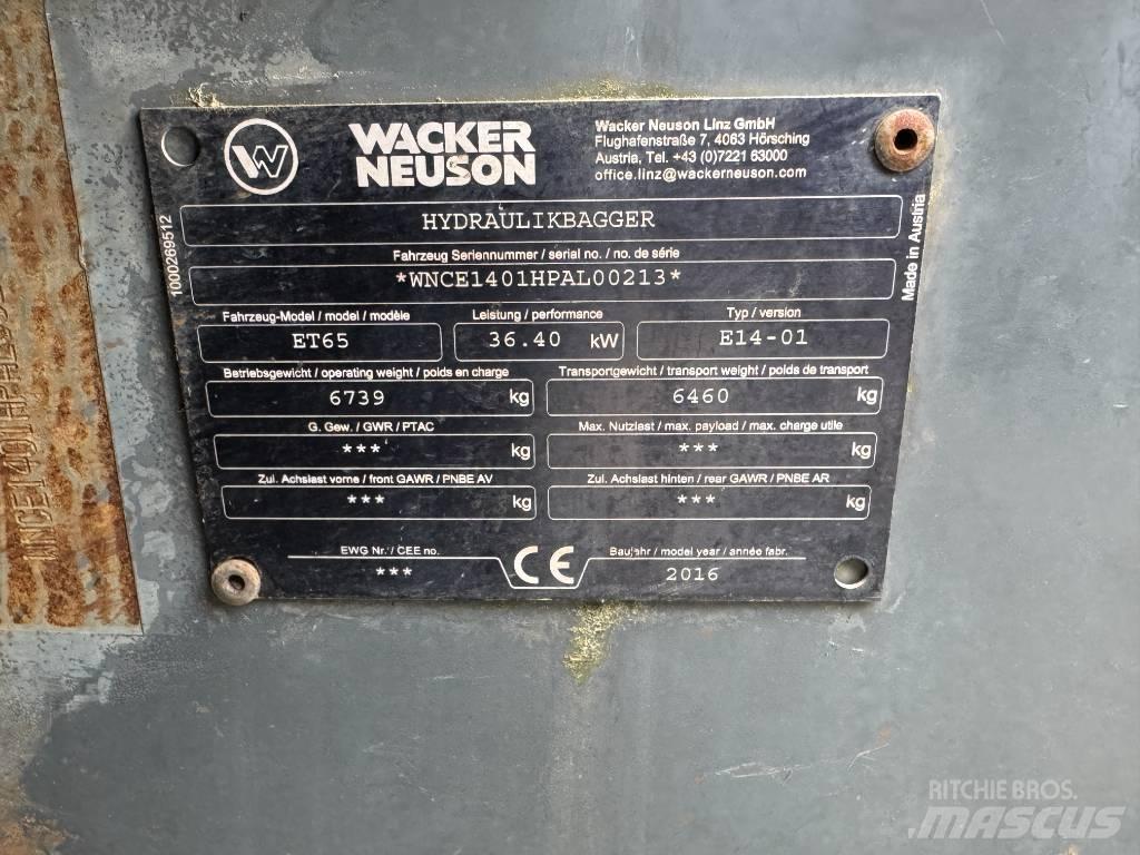 Wacker Neuson ET65 Lánctalpas kotrók