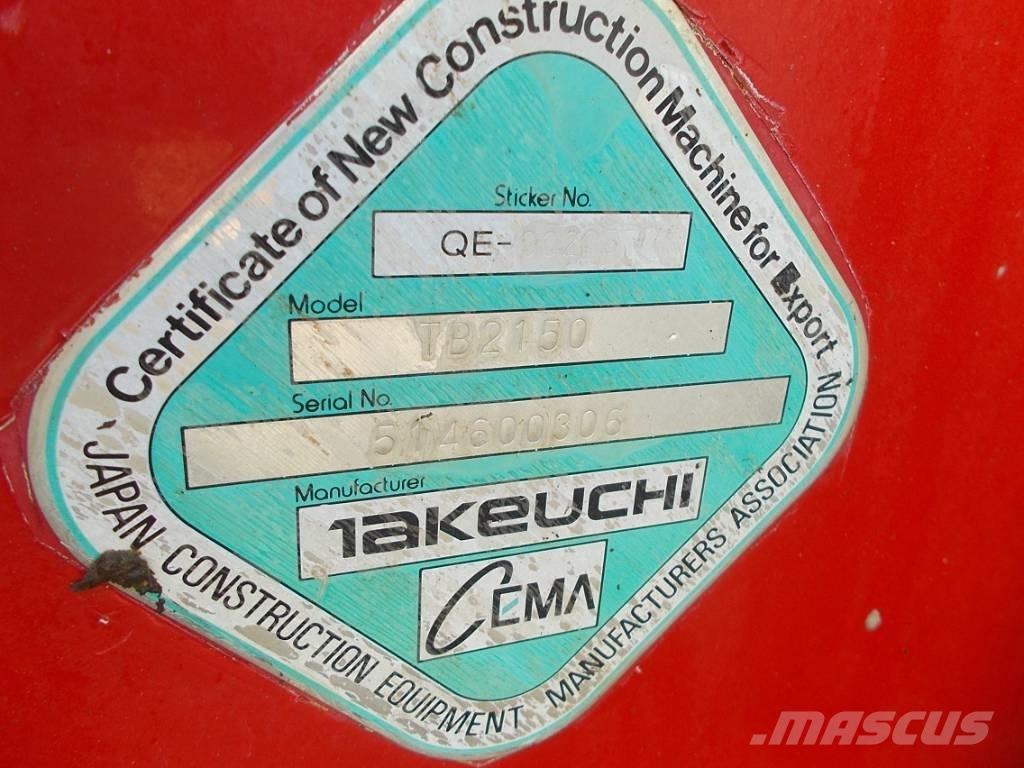 Takeuchi TB 2150 Lánctalpas kotrók
