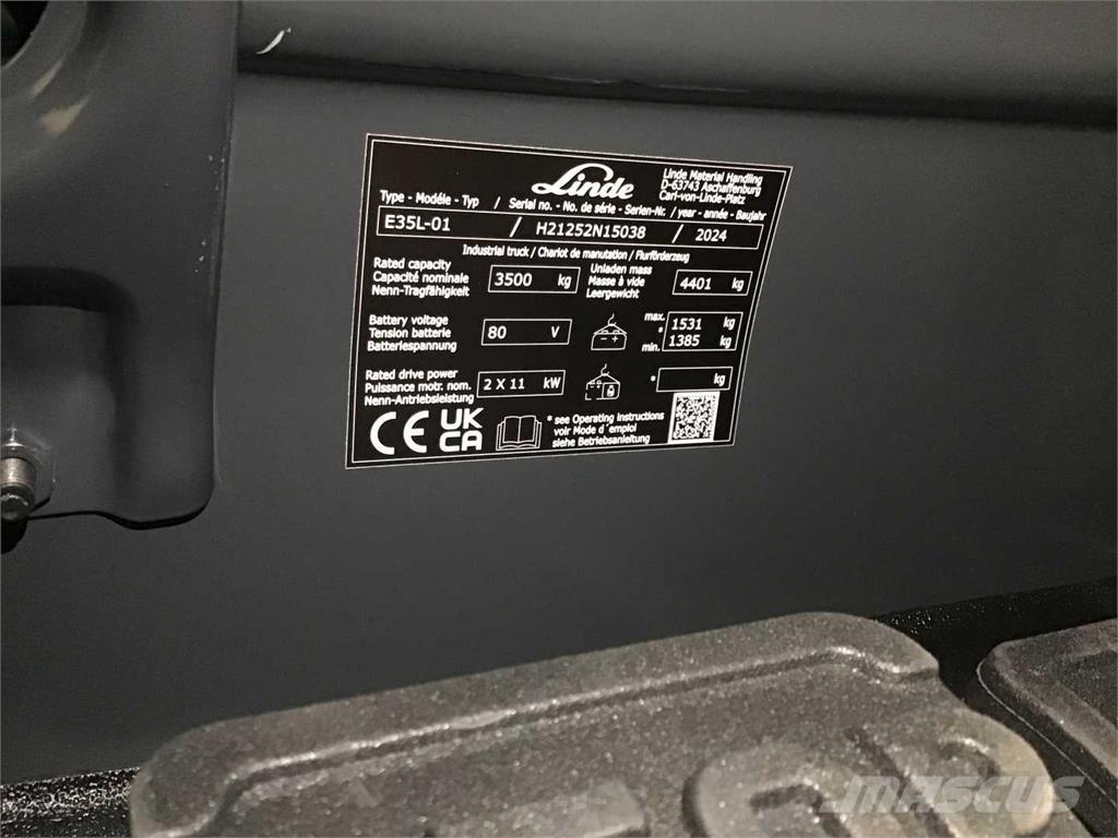 Linde E35L Elektromos targoncák