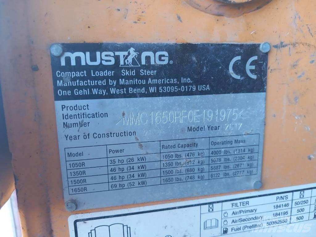 Mustang 1650 R Kompaktrakodók