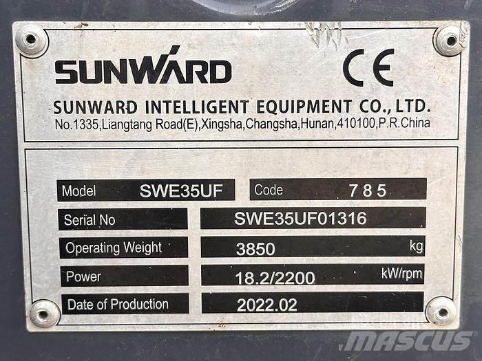Sunward SWE35UF Mini kotrók < 7t