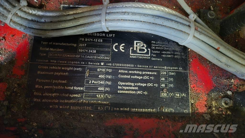 PB S 171-12 ES Ollós emelők