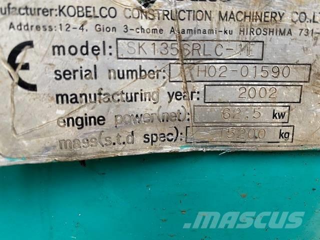 Kobelco SK 135 SR LC Lánctalpas kotrók