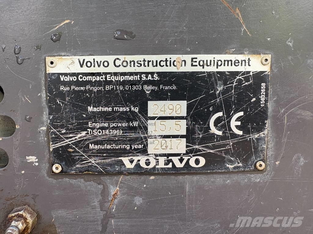 Volvo ECR 25 D Mini kotrók < 7t