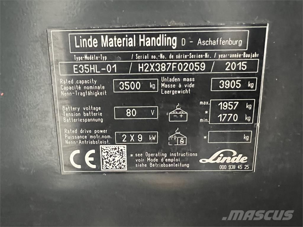 Linde E35HL-01 Elektromos targoncák