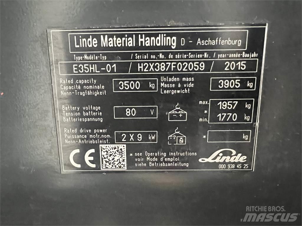 Linde E35HL-01 Elektromos targoncák