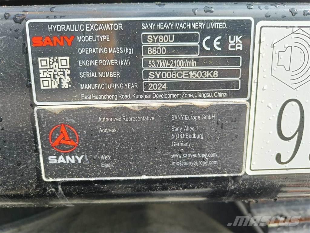 Sany SY80U Közepes (midi) kotrók 7 t - 12 t