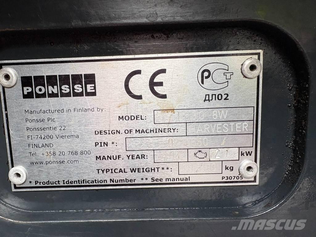 Ponsse Ergo 8W Betakarítók