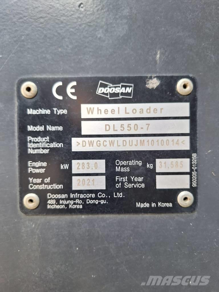 Doosan DL550-7 Gumikerekes homlokrakodók