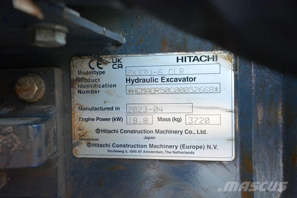 Hitachi ZX 33 U-6 Mini kotrók < 7t