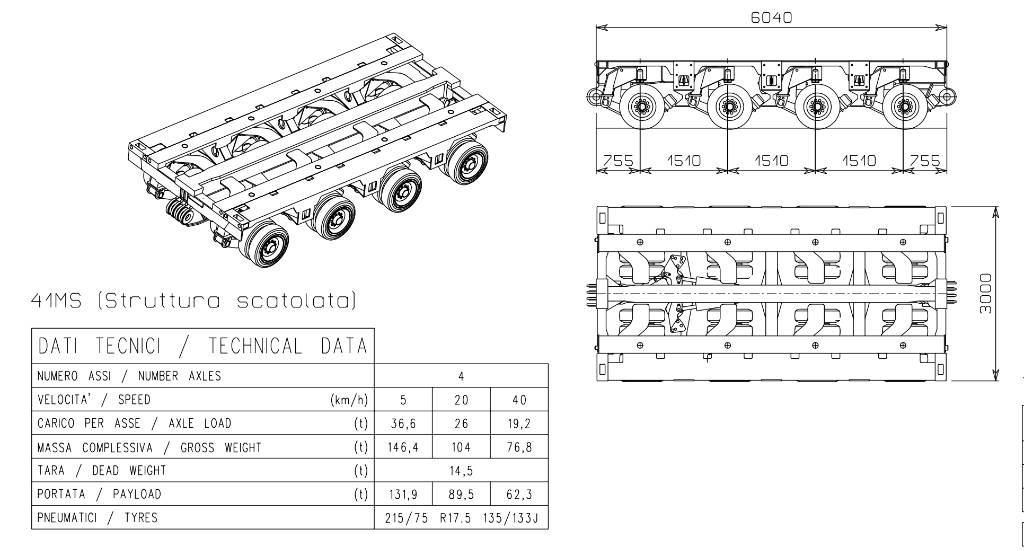 Cometto 1MS Mélybölcsős félpótkocsik