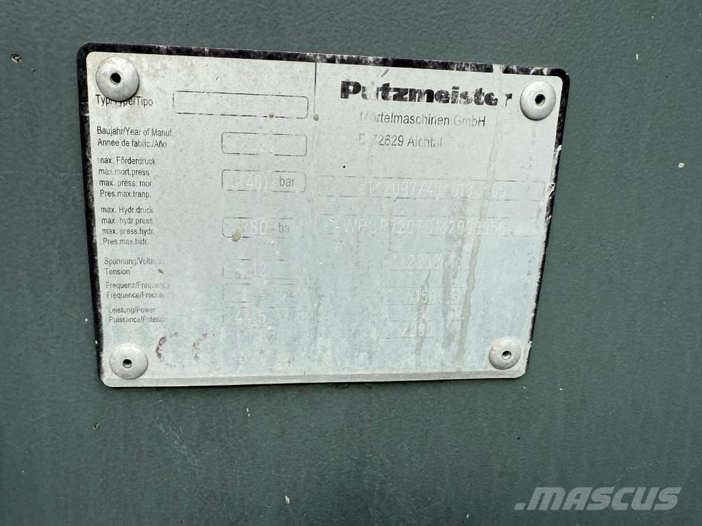 Putzmeister P 720 TD Betonpumpák