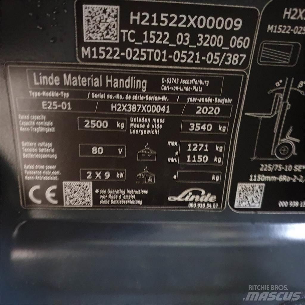 Linde E25 Elektromos targoncák
