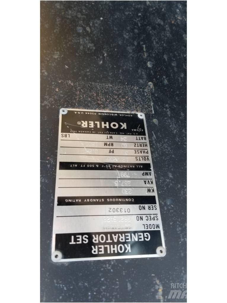 Kohler 230 KW Egyéb Áramfejlesztők