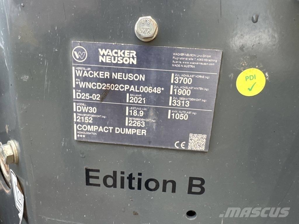 Wacker Neuson DW30 Mezei dömperek