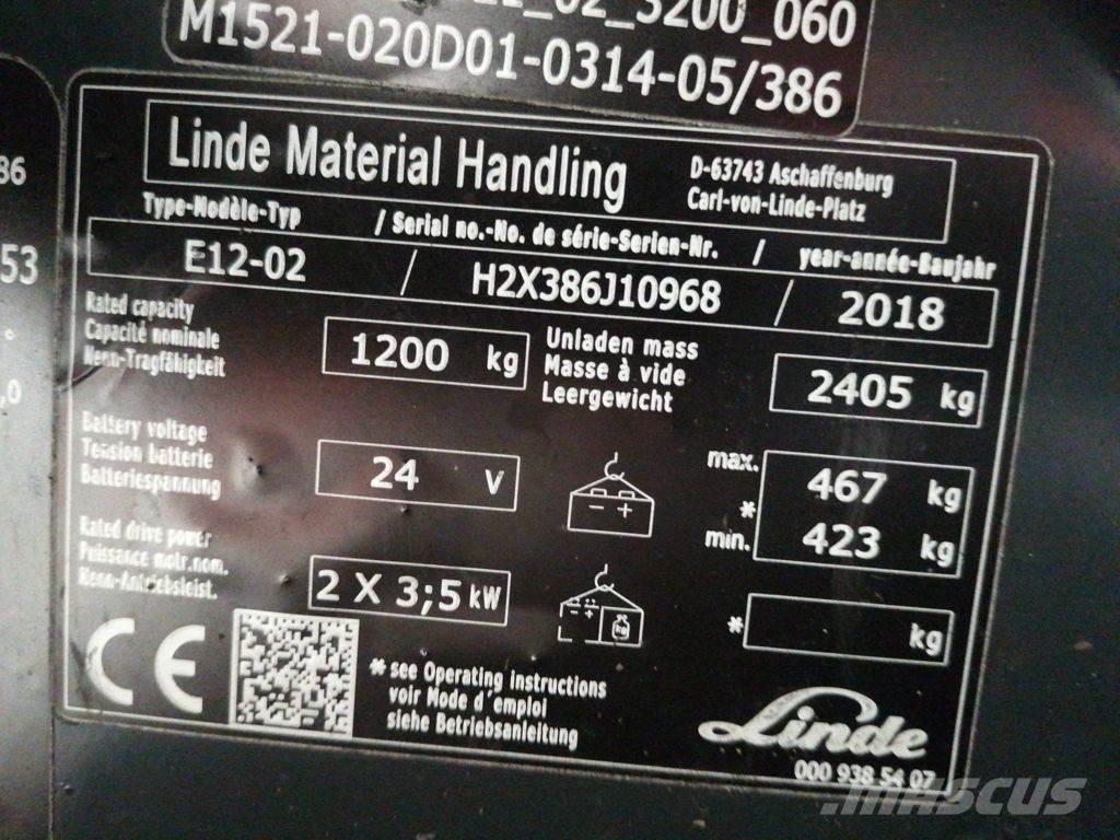 Linde E12-02 Elektromos targoncák