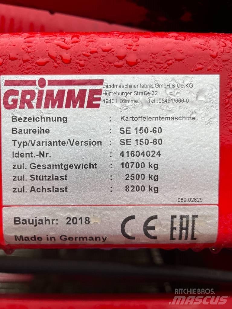 Grimme SE 150-60 NB Burgonya kombájnok és kiszedők