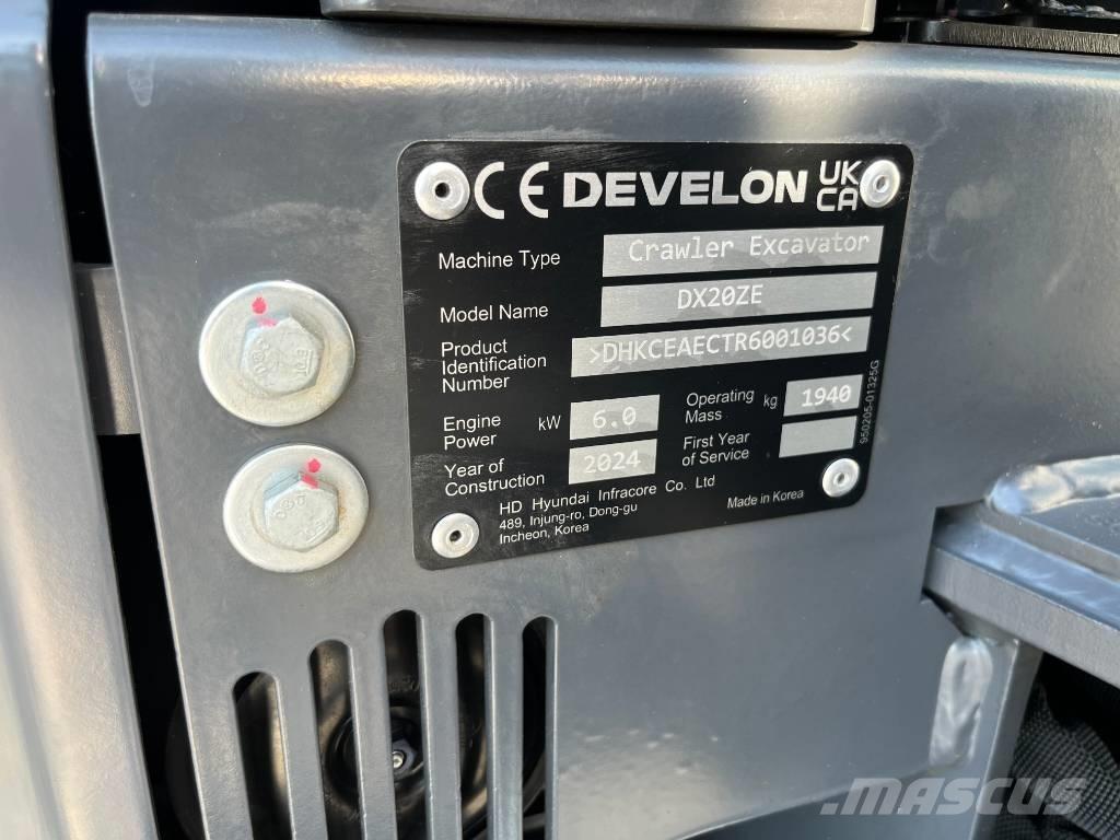 Develon DX 20 ZE Mini kotrók < 7t