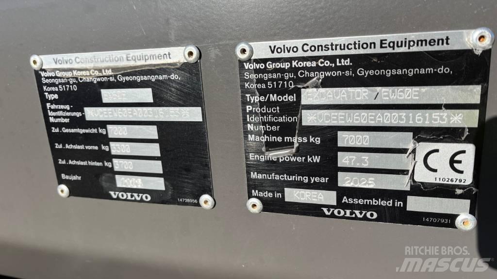 Volvo EW60E Gumikerekes kotrók