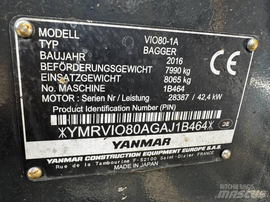 Yanmar ViO80-1A Közepes (midi) kotrók 7 t - 12 t