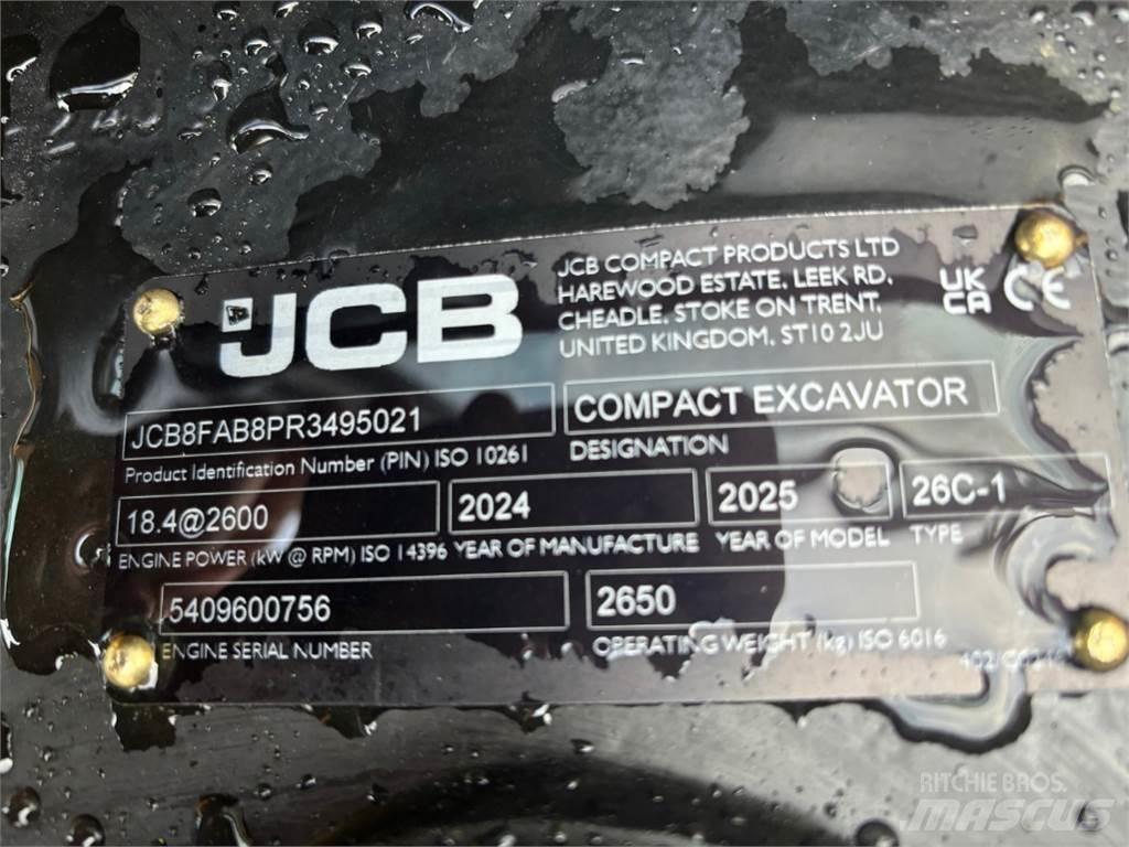 JCB 26C-1 Mini kotrók < 7t