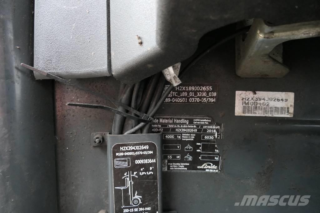 Linde H 40 D-02 Dízel targoncák