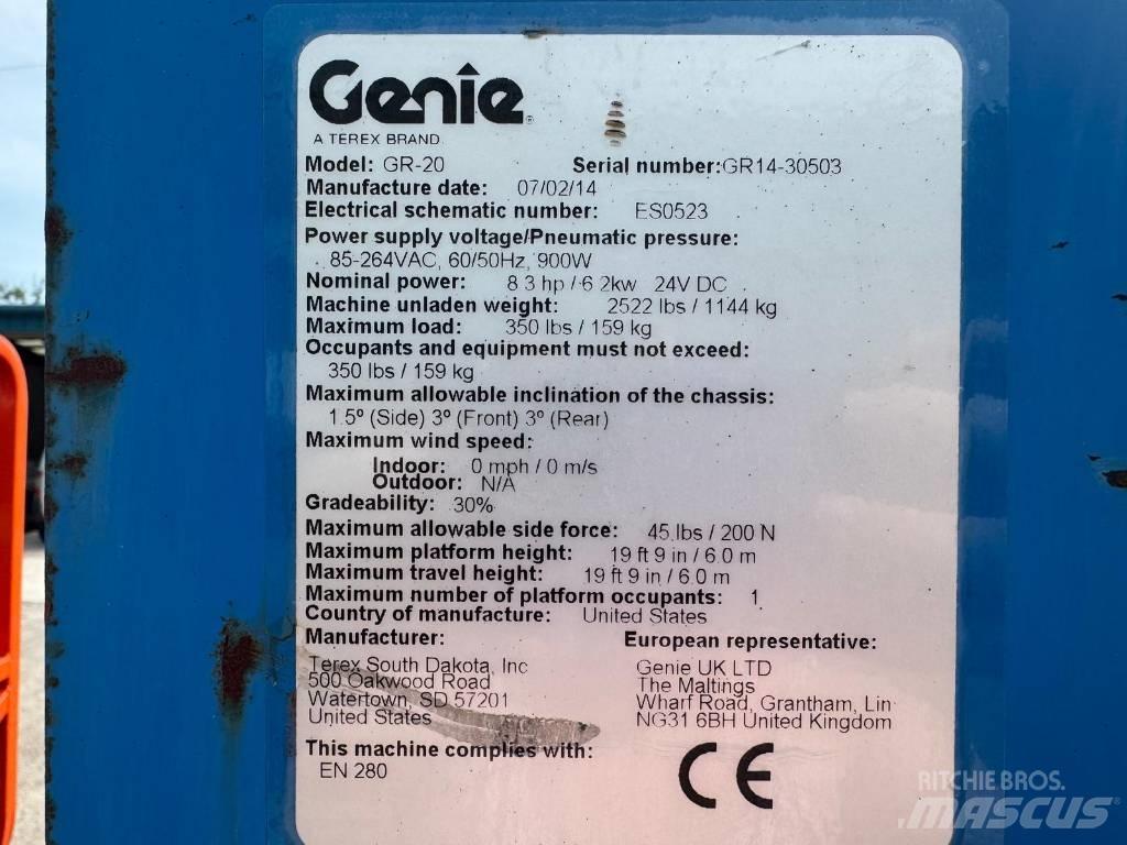 Genie GR 20 Személyemelők