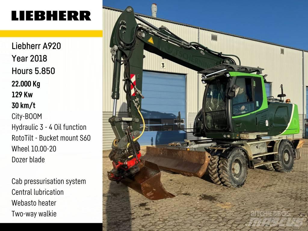 Liebherr A 920 Gumikerekes kotrók
