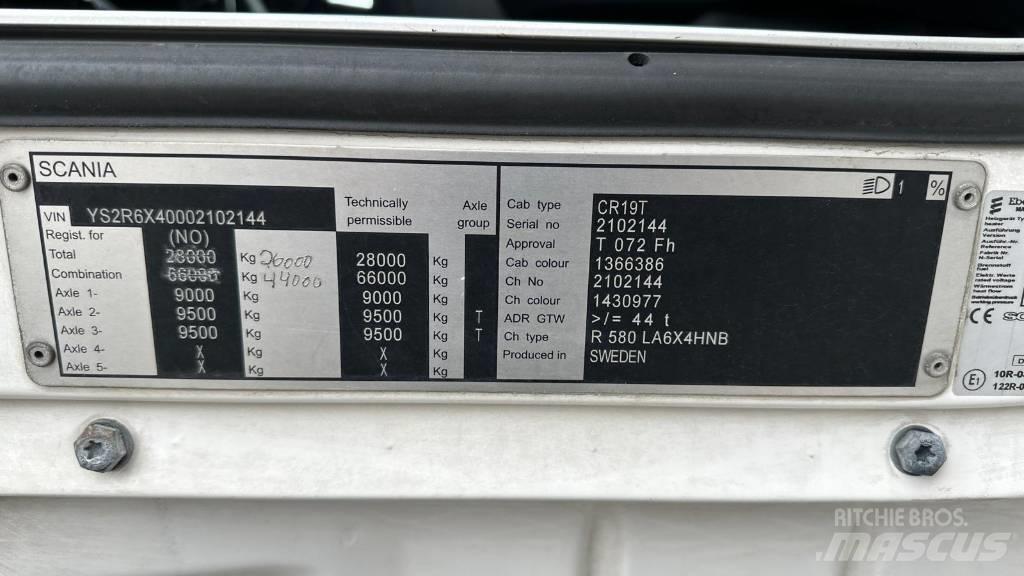 Scania R 580 Nyergesvontatók